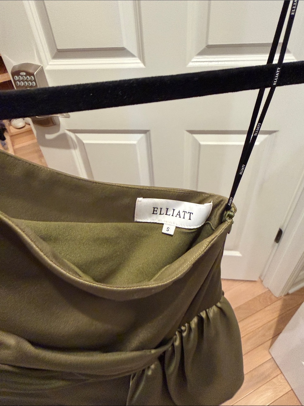 Elliatt Olive One-Shoulder Ruffle Dress - Picture 3 of 5